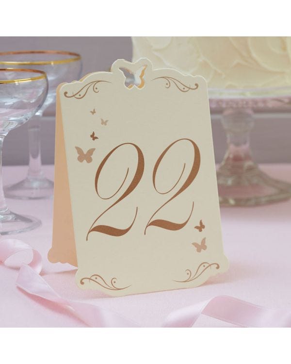 Ivory and Gold Table Numbers 13-24 (12pk)