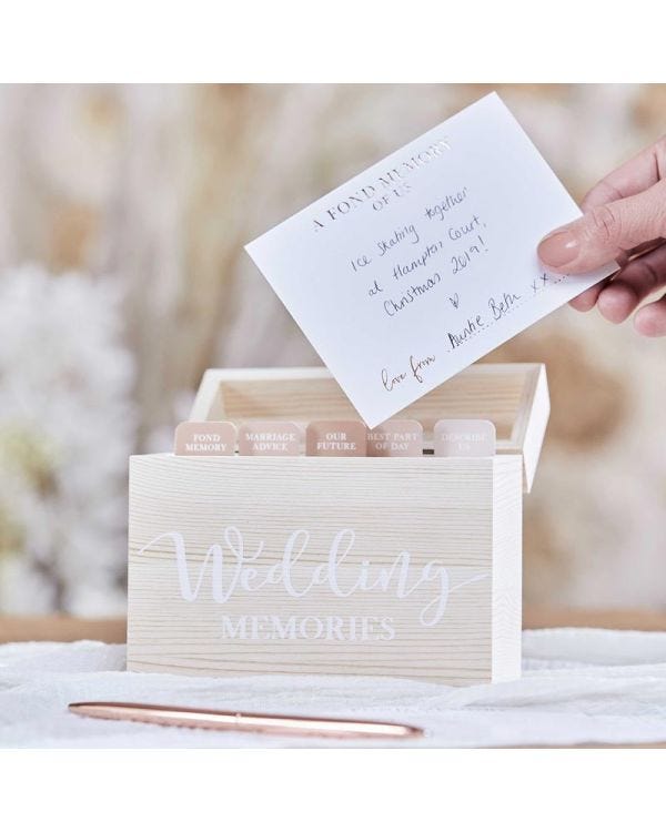 Wooden Wedding Memories Box