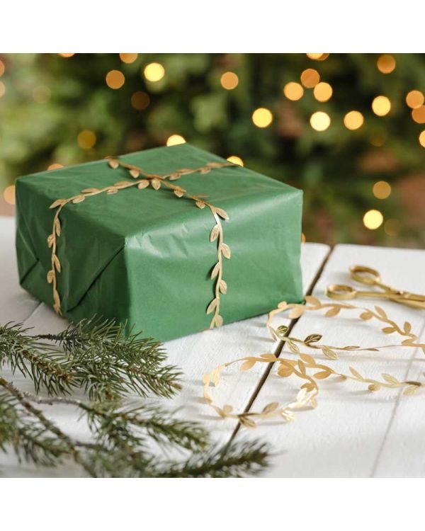 Gold Leaf Christmas Ribbon - 3m