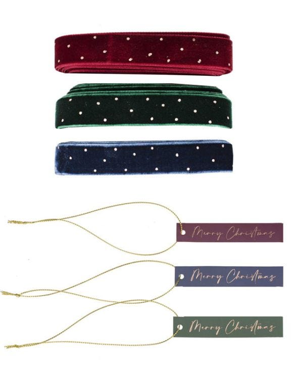 Tags and Ribbon Wrap Accessories Set (5pcs)