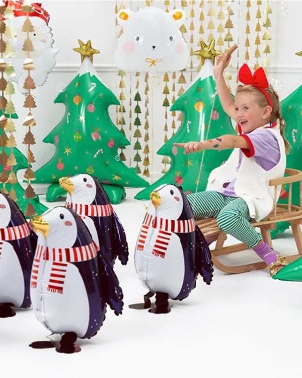 Chrismtas Penguin Balloon - 16.5&quot; Foil