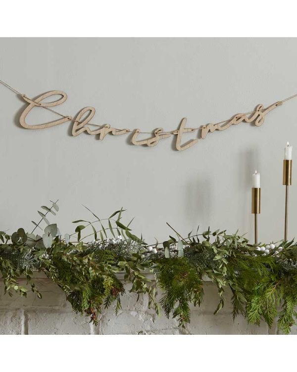 Wooden &#039;Christmas&#039; Banner - 1.5m