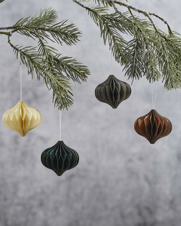 Honeycomb Tree Decorations (4pk)