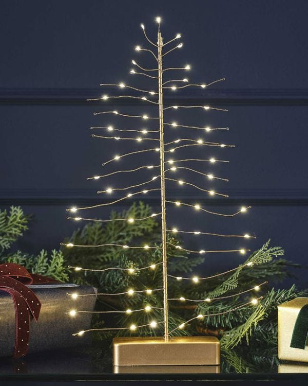 Light Up Wire Tree Decoration