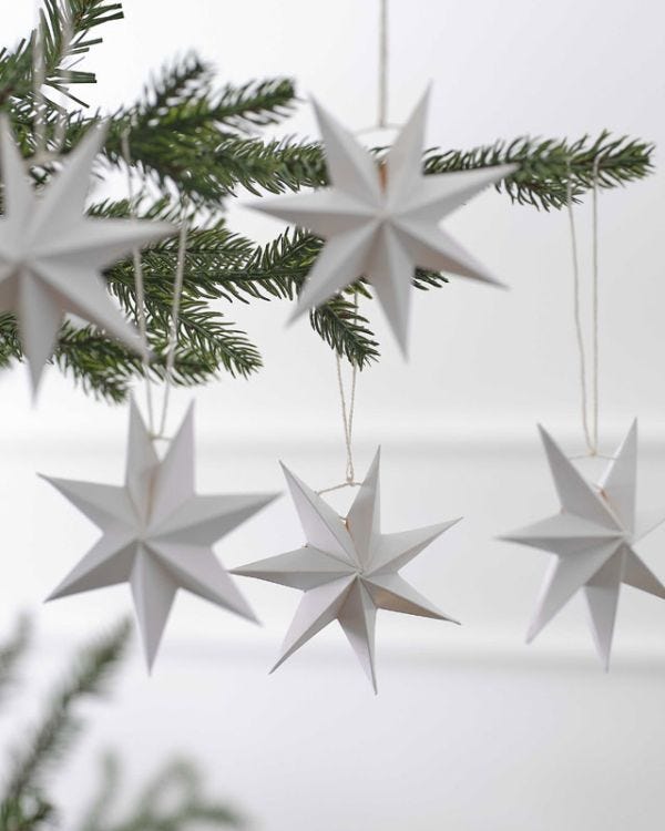 7 Pointed Stars Tree Decorations (5pk)