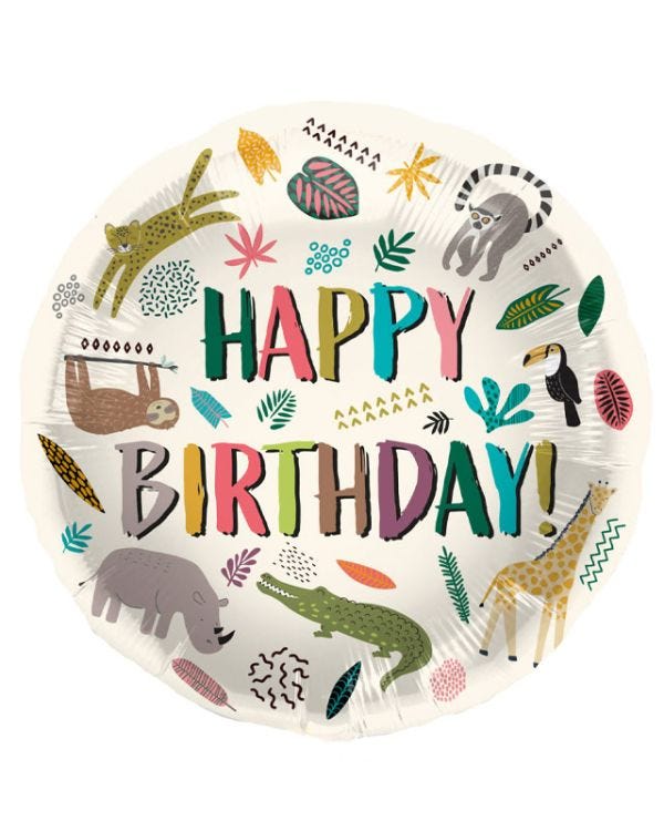 Zoo Party Balloon - 18&quot; Foil