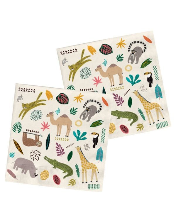 Zoo Party Paper Napkins - 33cm (20pk)