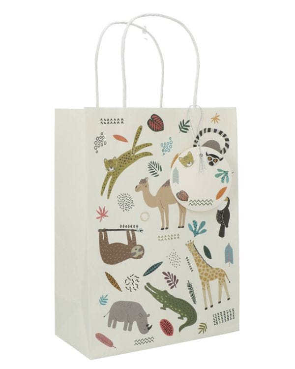 Zoo Party Paper Party Bags (6pk)