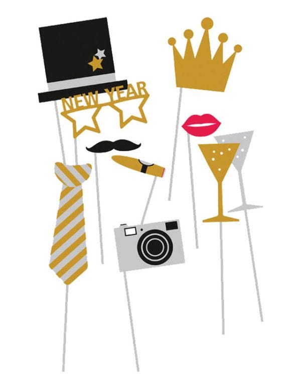 New Year Photo Props (10pcs)
