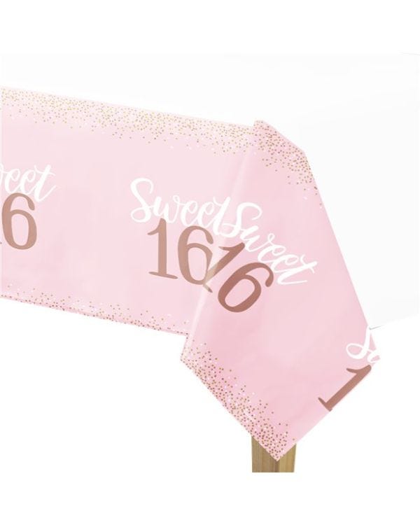 Blush Sixteen Plastic Table Cover