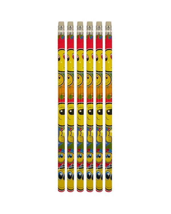 Smiley Pencils (6pk)