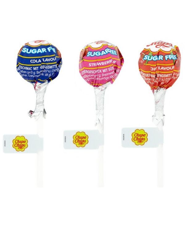 Chupa Chups Sugar Free Lollipops - 11g