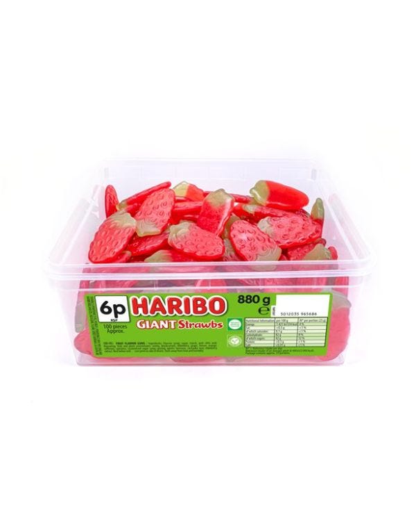 Haribo Giant Strawbs - 825g