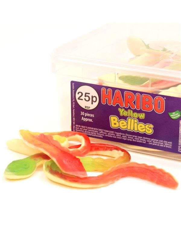 Haribo Yellow Bellies Snakes - 768g