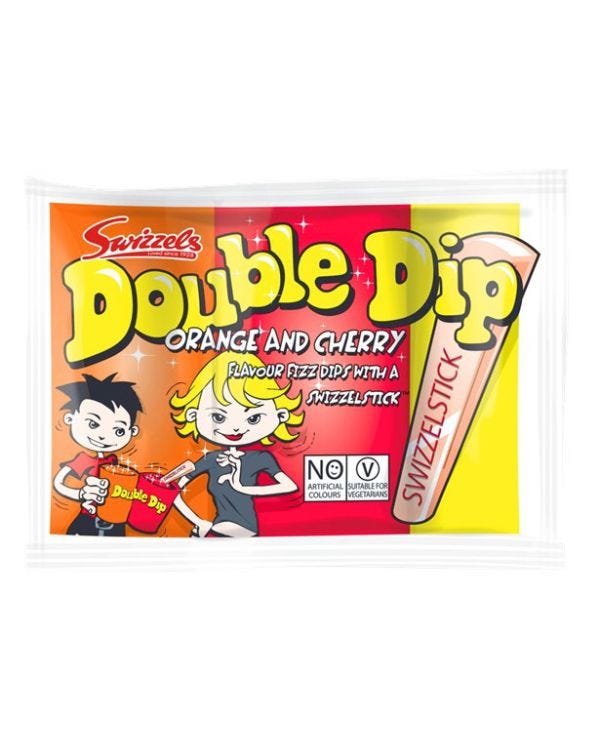 Double Dip - Orange &amp; Cherry Flavours - 19g