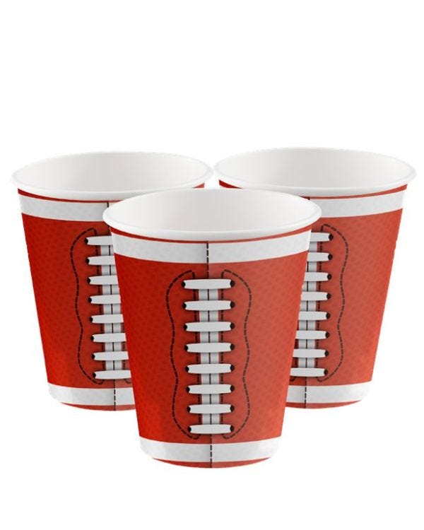 Touchdown Football Cups - 500ml (6pk)