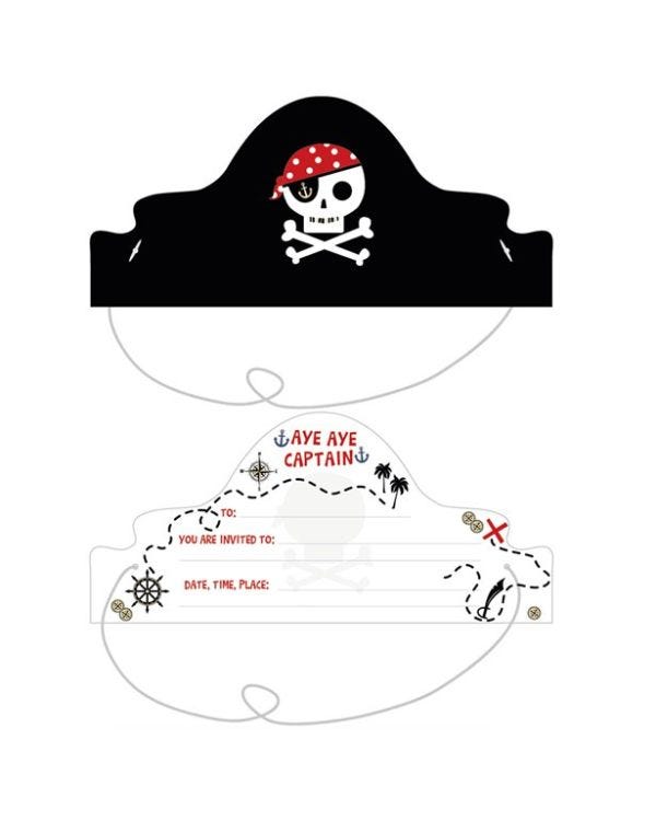 Treasure Island Pirate Invitations (8pk)
