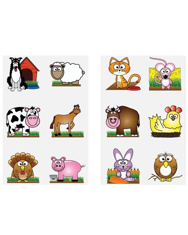 Farm Temporary Tattoos Sheet