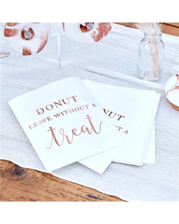 A Touch Of Pampas Rose Gold Foiled Treat Bags (20pk)
