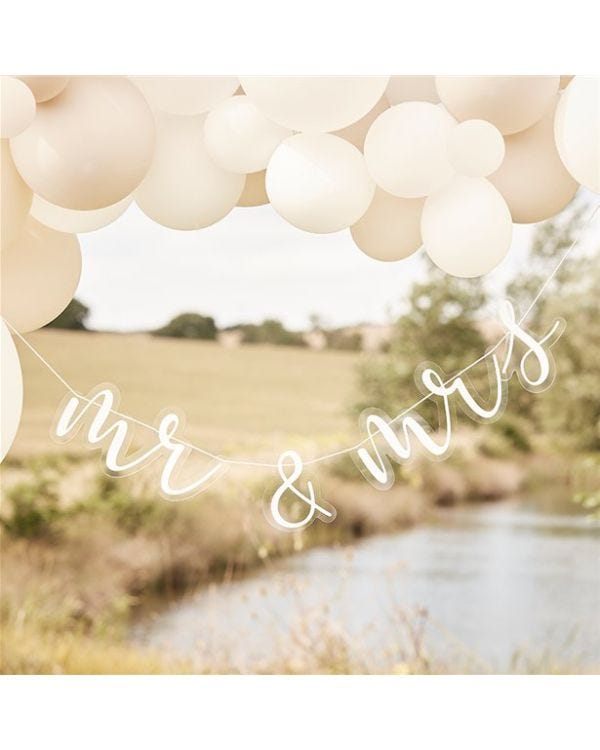 Mr &amp; Mrs Acrylic Bunting