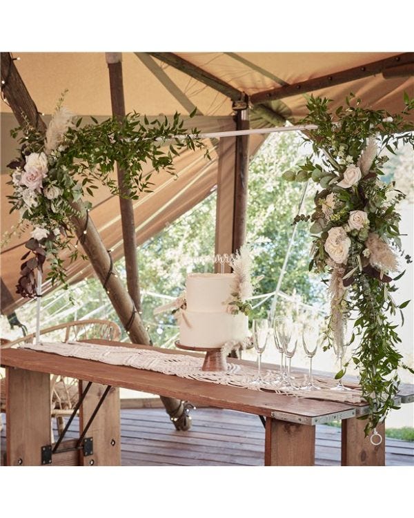 White Metal Table Clamp 150cm x 88cm