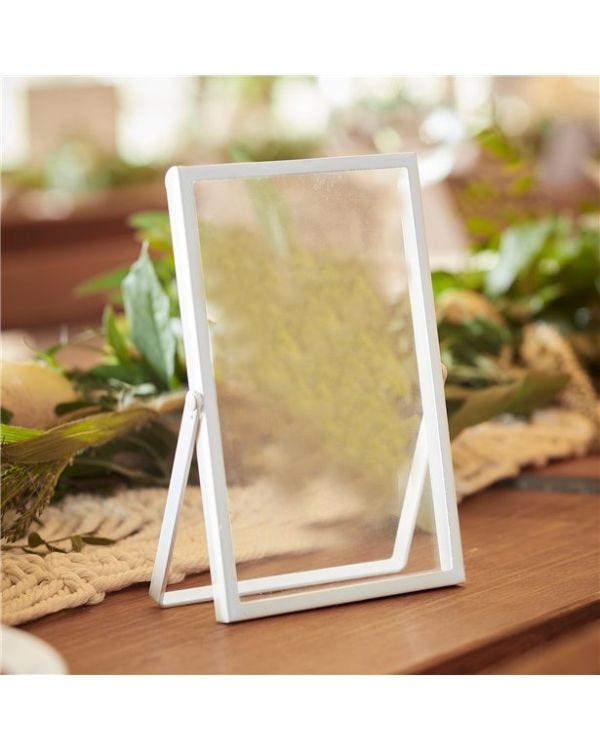 White Metal Customisable Photo Frame Sign