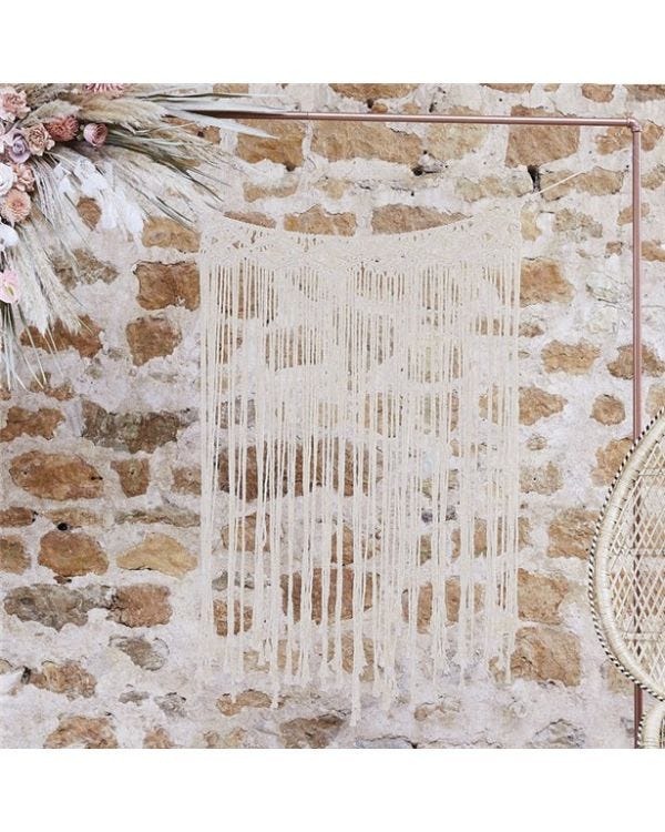 A Touch Of Pampas Natural Macrame Backdrop