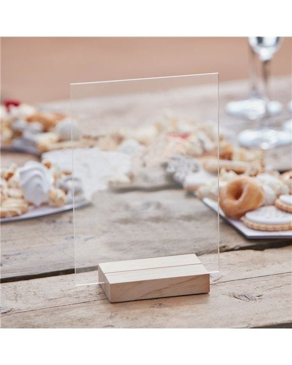 Customisable Small Clear Acrylic Sign