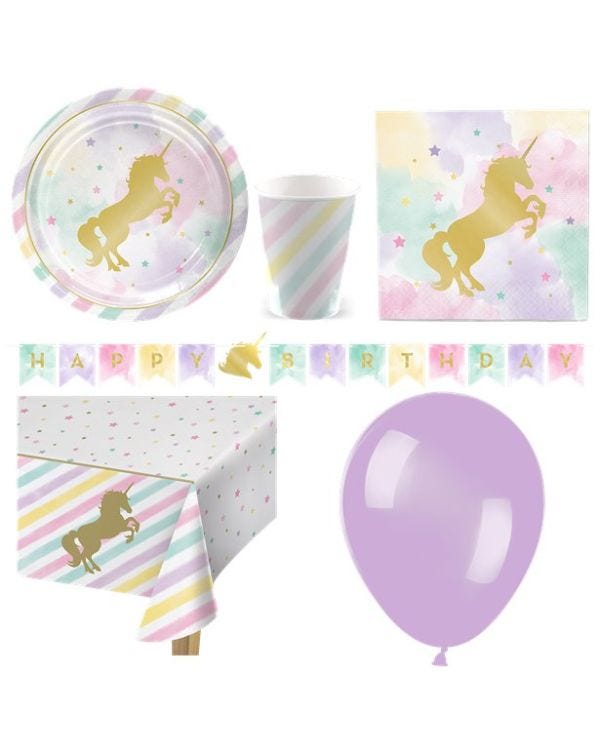 Unicorn Sparkle Party Pack - Deluxe Pack for 8