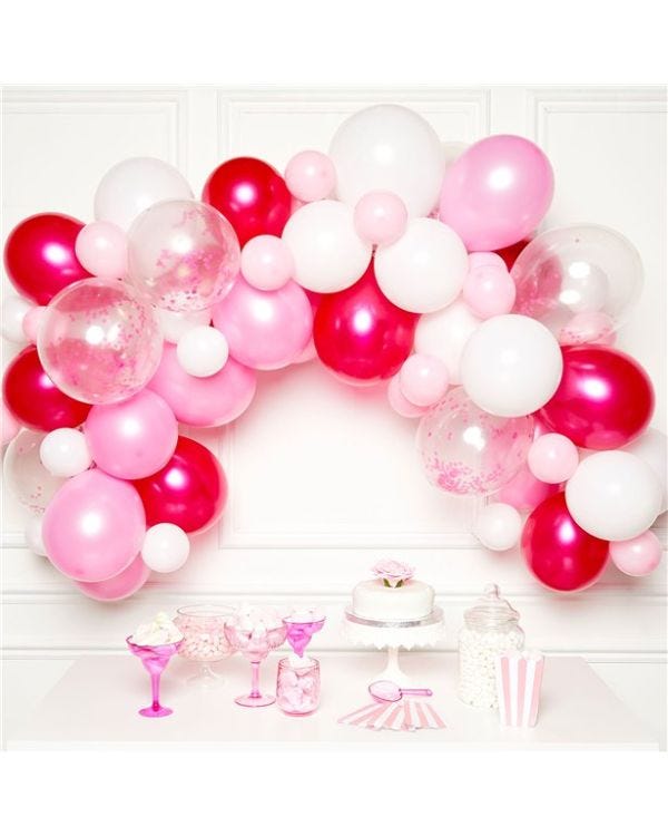 Pink Latex Balloon Arch Garland - 70 Balloons