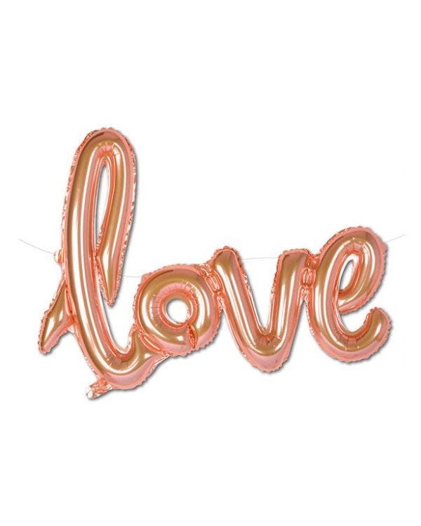 Rose Gold Love Foil Balloon - 72cm x 60cm