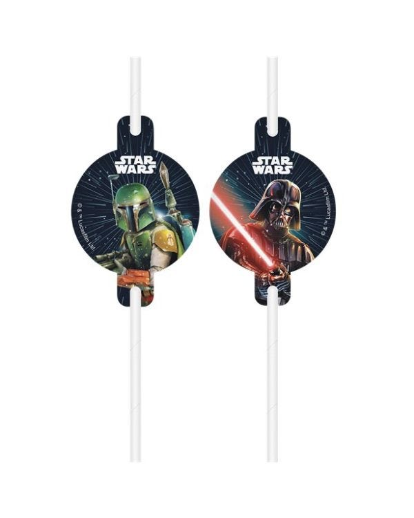 Star Wars Galaxy Paper Straws (4pk)