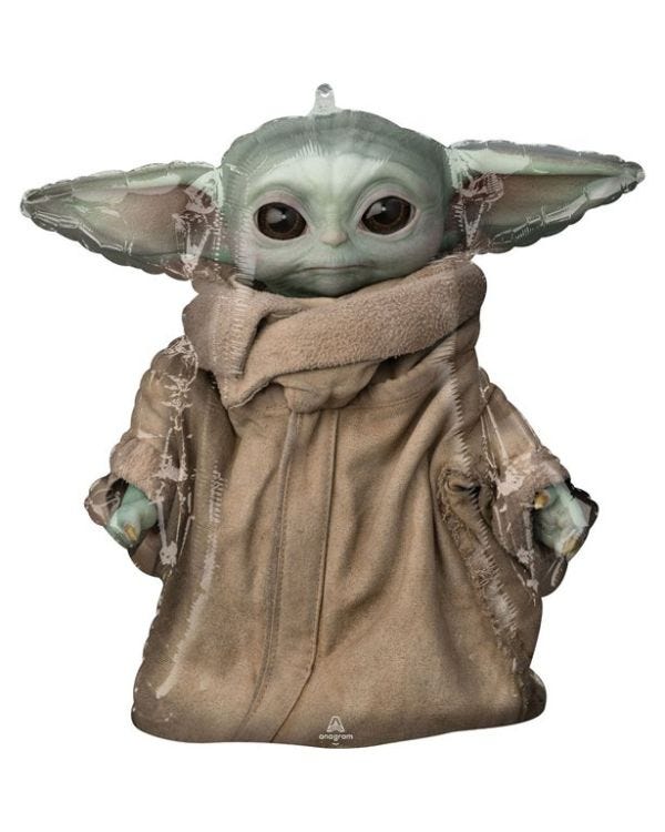 Mandalorian Baby Yoda Supershape Foil Balloon - 26&quot;