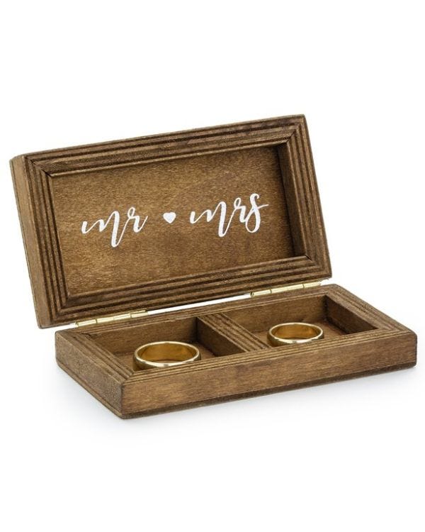 Wooden Wedding Ring Box