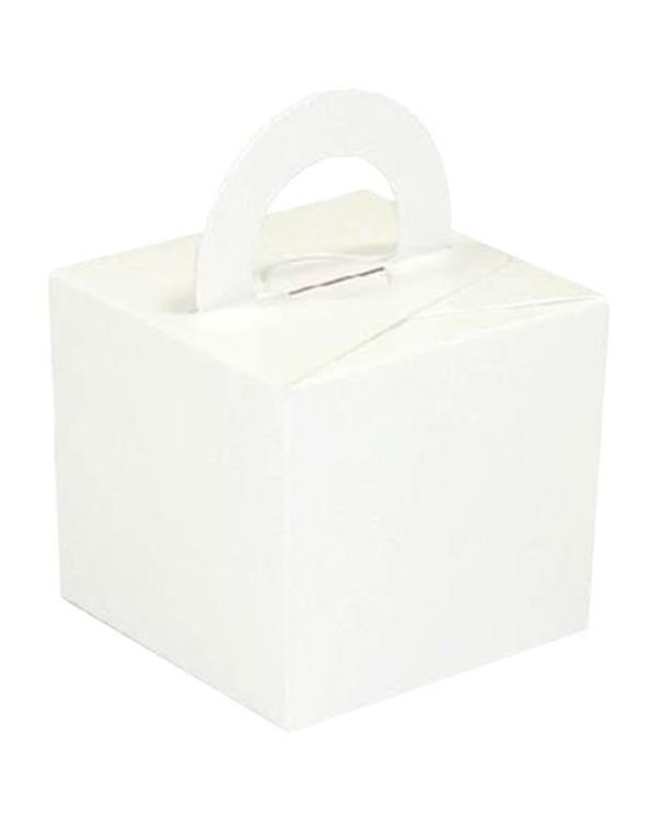 White Cube Balloon Weight/Favour Boxes - 6.5cm (10pk)