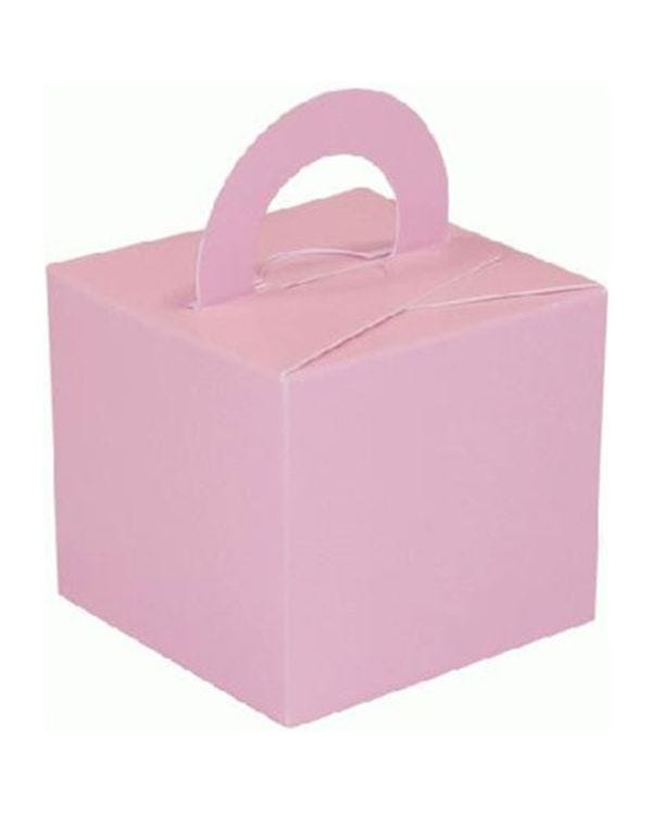 Pink Cube Balloon Weight/Favour Boxes - 6.5cm (10pk)