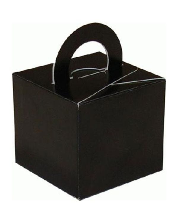 Black Cube Balloon Weight/Favour Boxes - 6.5cm (10pk)