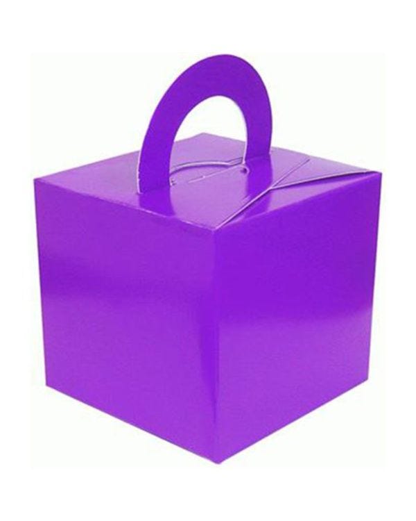 Purple Cube Balloon Weight/Favour Boxes - 6.5cm (10pk)