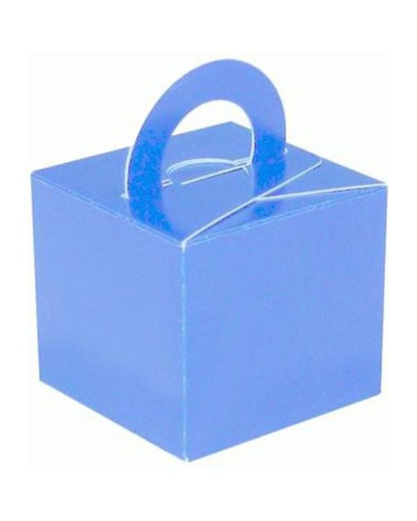 Light Blue Cube Balloon Weight/Favour Boxes - 6.5cm (10pk)