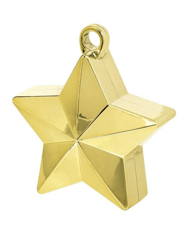 Gold Star Balloon Weight - 165g