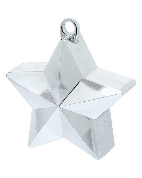 Silver Star Balloon Weight - 165g