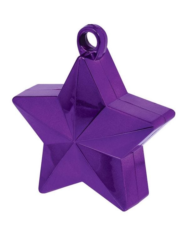 Purple Star Balloon Weight - 165g