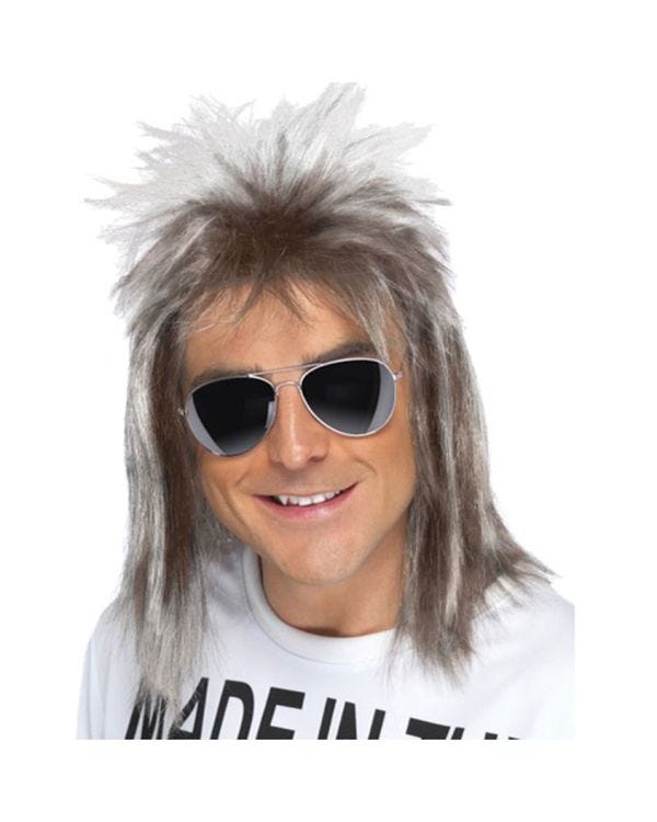 80s Ash Blonde Mullet Wig
