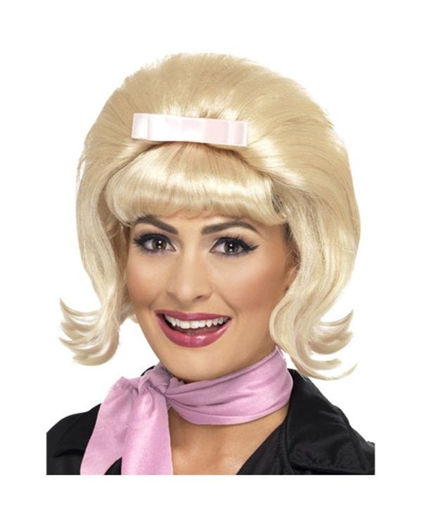 50s Blonde Flicked Beehive Bob Wig