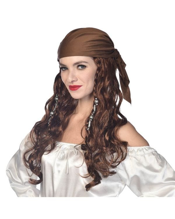 Brown Pirate Wig
