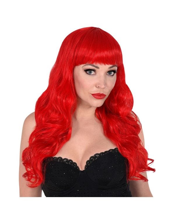 Red Long Curly Wig