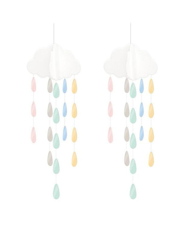 Baby Wishes Hanging Clouds &amp; Droplets (2pk)