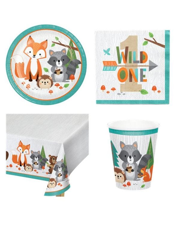 Woodland Animals Party Pack - Value Pack for 8