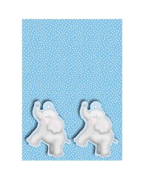Baby Boy Wrapping Paper - 2 Sheets (50cm x 70cm) with Tags
