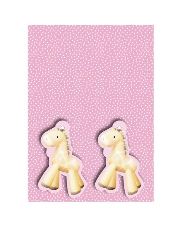 Baby Girl Wrapping Paper - 2 Sheets (50cm x 70cm) with Tags